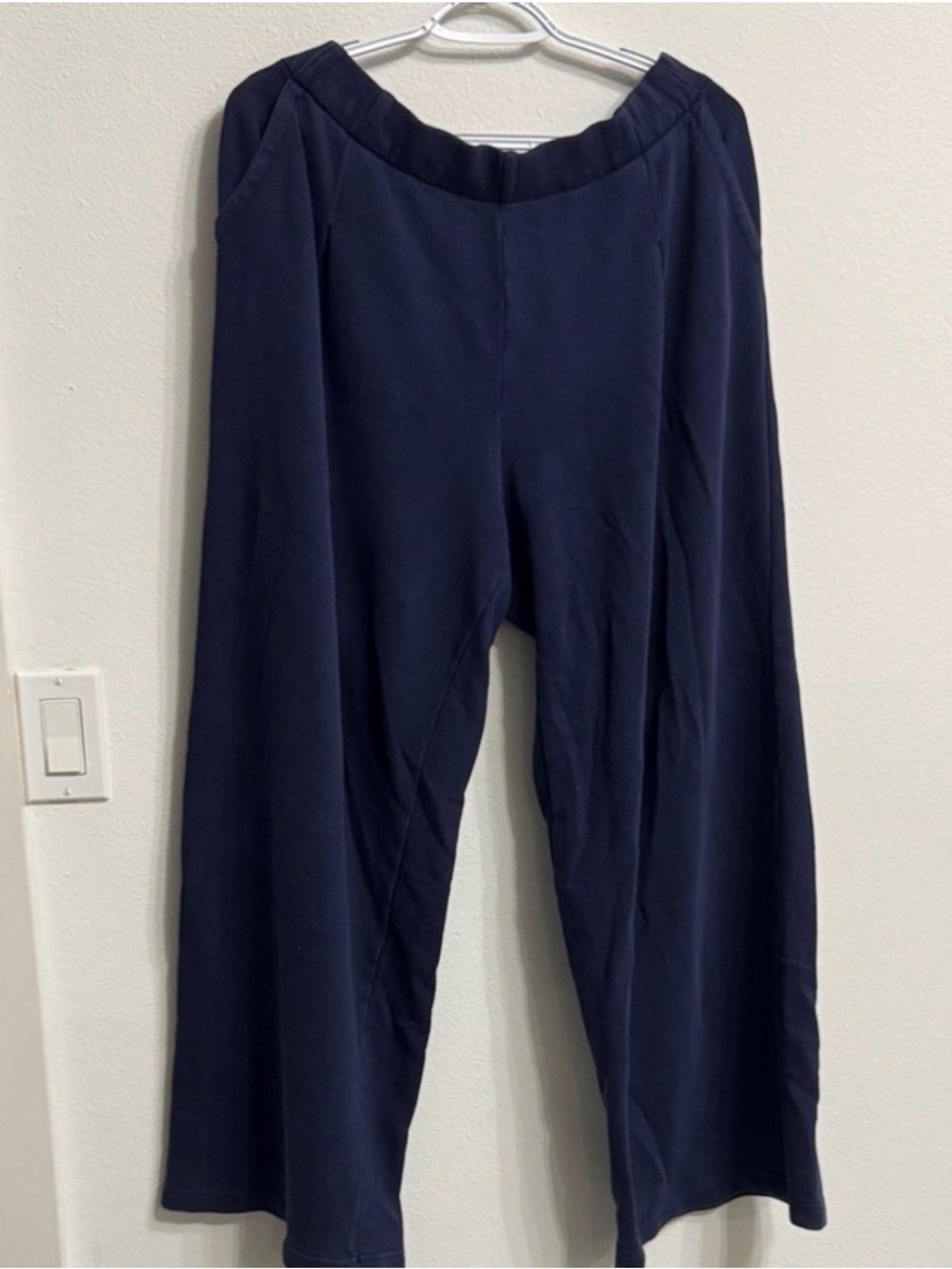 AERIE Women's Navy Wide-Leg Lounge Pants size Large -comfy!